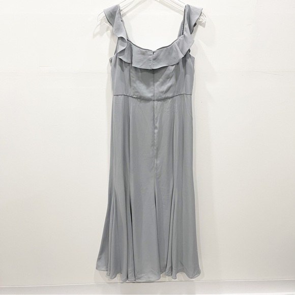 Wtoo Ruffle Trim Neckline Flowy Bridesmaid Dress Gown Size 8 - Picture 2 of 9